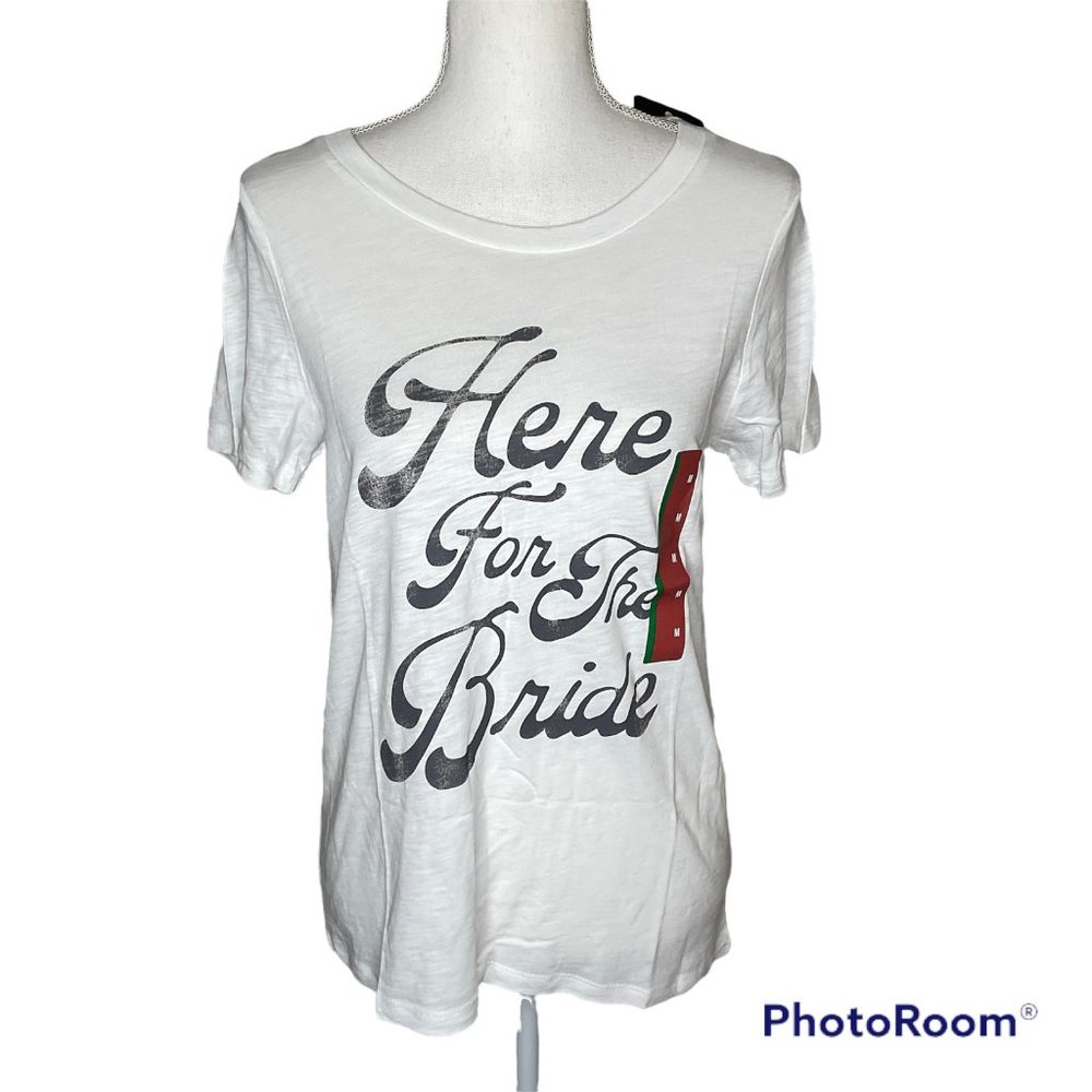 Grayson Threads Women's Short Sleeve Graphic T-Shirt Here For The Bride Medium
